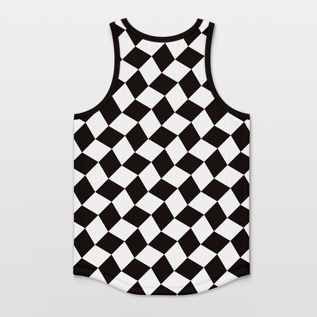Black&White Plaid Basketball Uniform Design