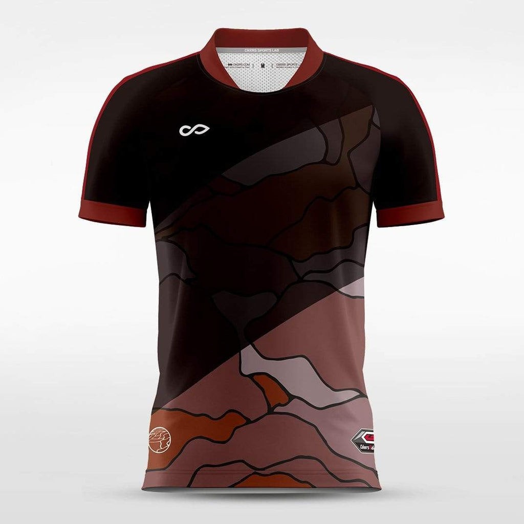 Black&Red Granite Custom Soccer Uniform