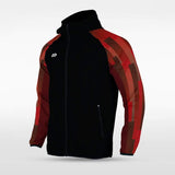Red Embrace Urban Forest Customized Full-Zip Jacket Design