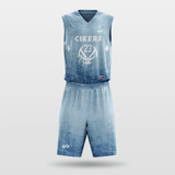 Light Blue Custom Basketball Uniform
