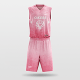 Pink Custom Basketball Uniform