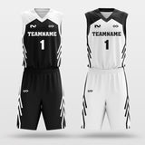 White and Black Basketball Uniforms