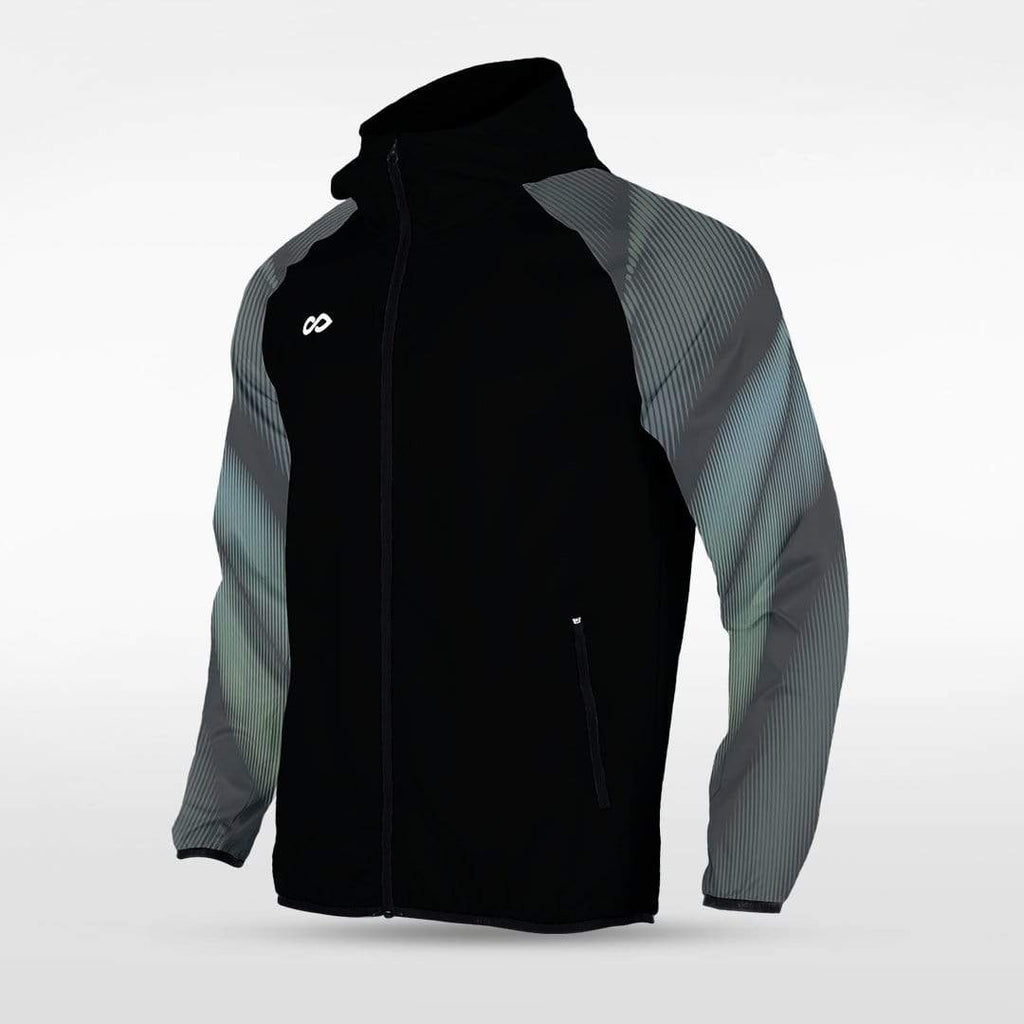 Black Embrace Aurora Customized Full-Zip Jacket Design