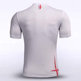 White & Red Men's Team Soccer Jersey Design