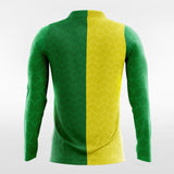 Green and Yellow Long Sleeve Team Soccer Jersey