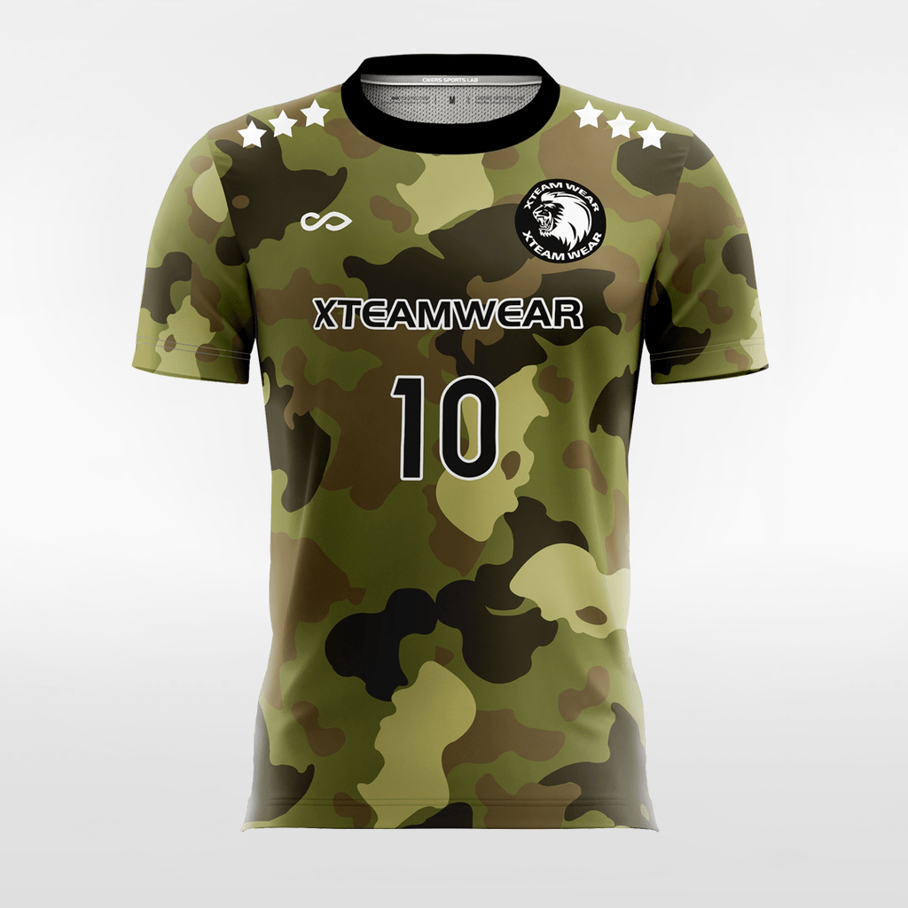 Green Camouflage Soccer Jersey