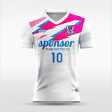Customized Fluorescent Pink Soccer Jersey Design