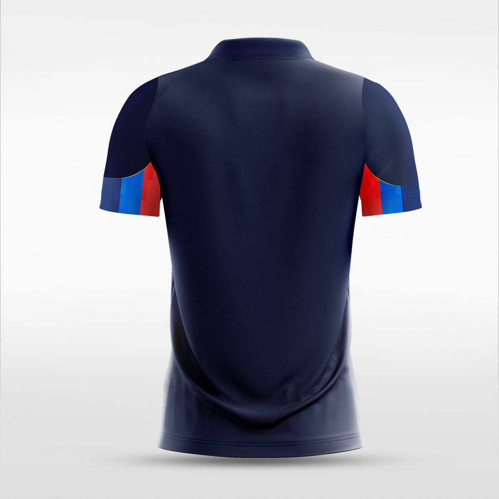 Custom Navy & Blue Men's Sublimated Soccer Jersey