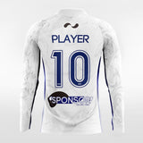 White Long Sleeve Team Soccer Jersey