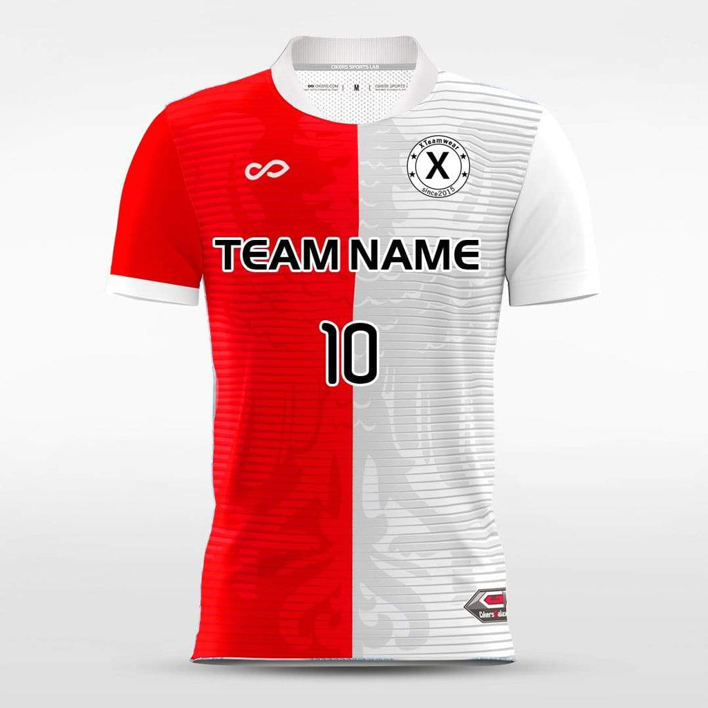Red&White Sublimated Soccer Jersey