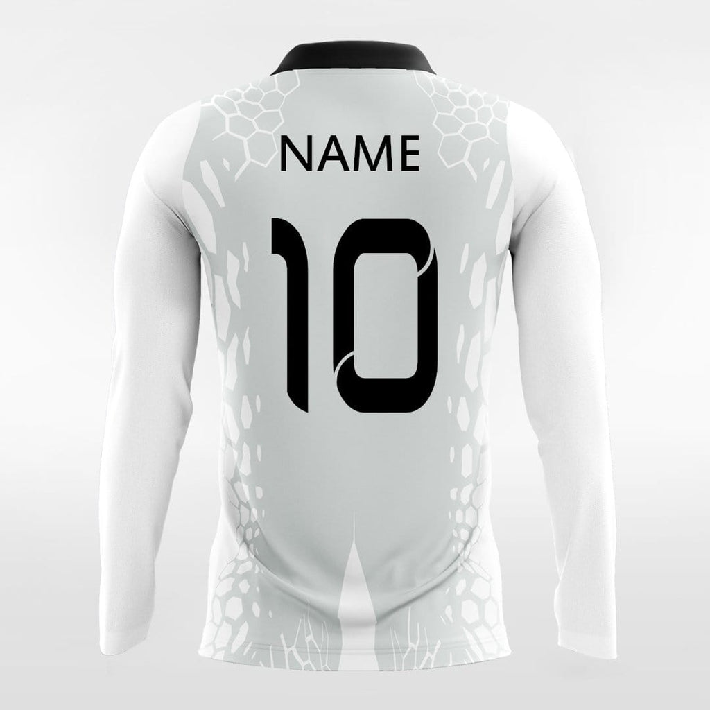 Custom White Long Sleeve Soccer Jersey