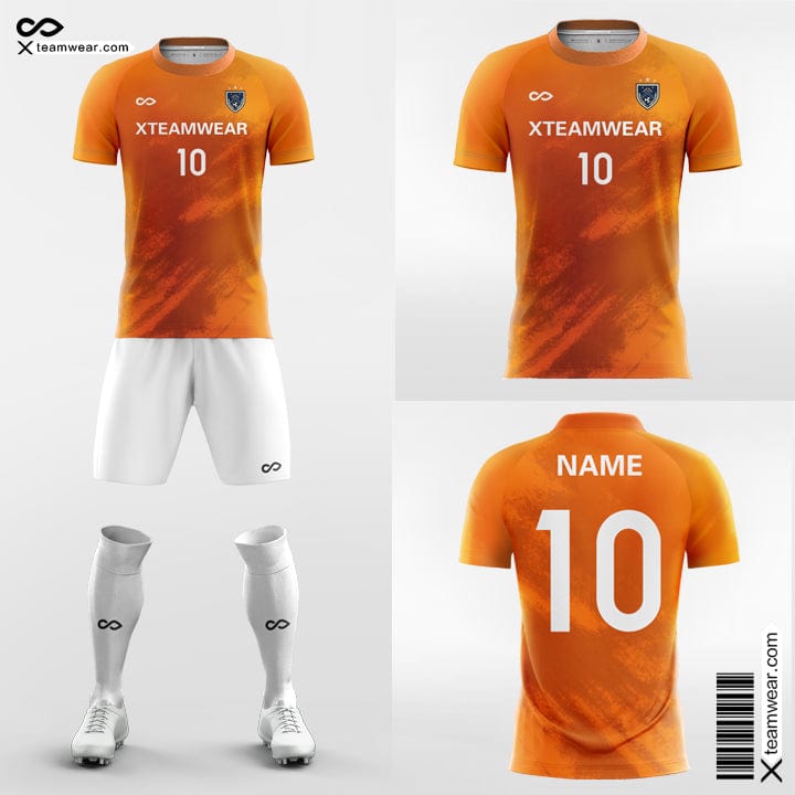 Orange Men Custom Soccer Uniforms
