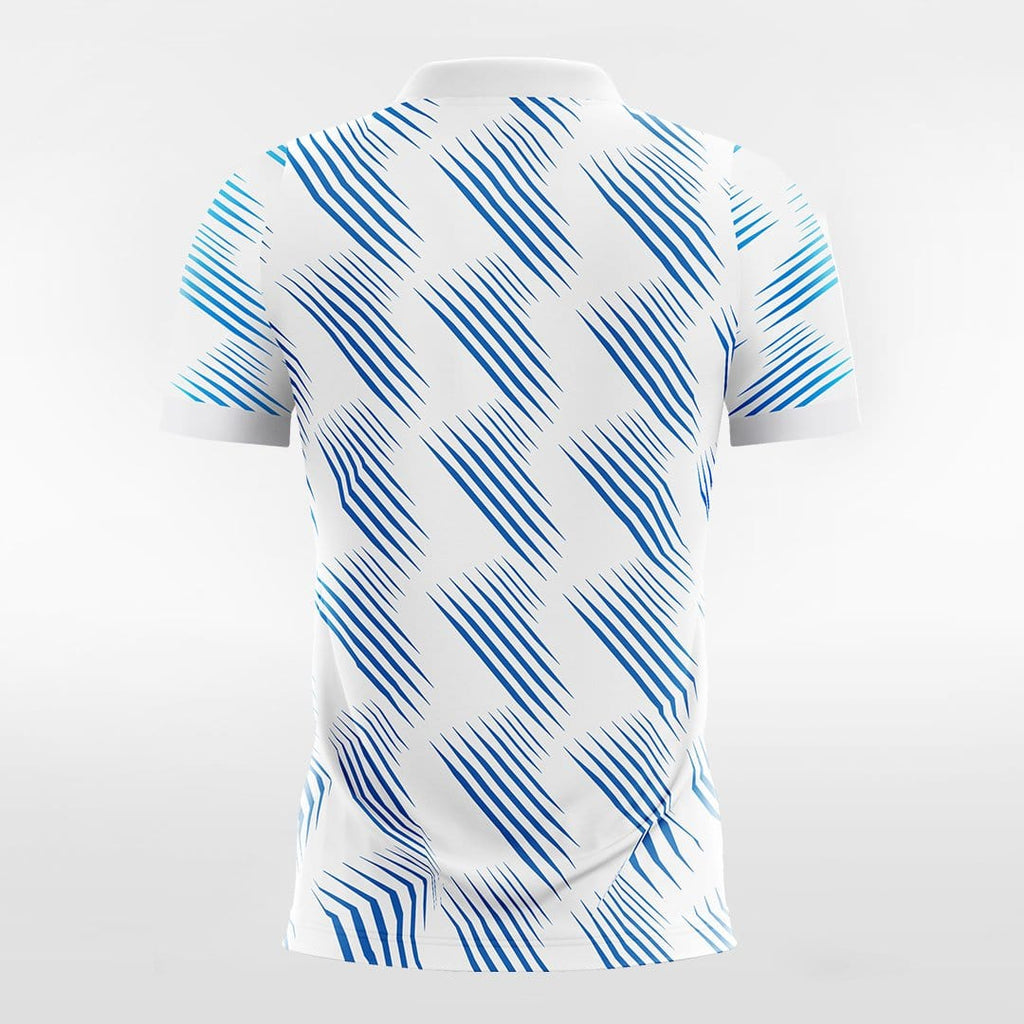 White & Blue Men's Team Soccer Jersey Design