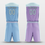 Blue&Purple Custom Sublimated Basketball Set