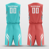 Mint&Pink Custom Sublimated Basketball Set