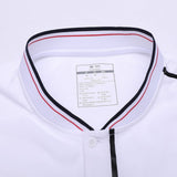 White Adult Stand Collar Polo Design