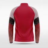 Red Embrace Splash Customized Full-Zip Jacket Design