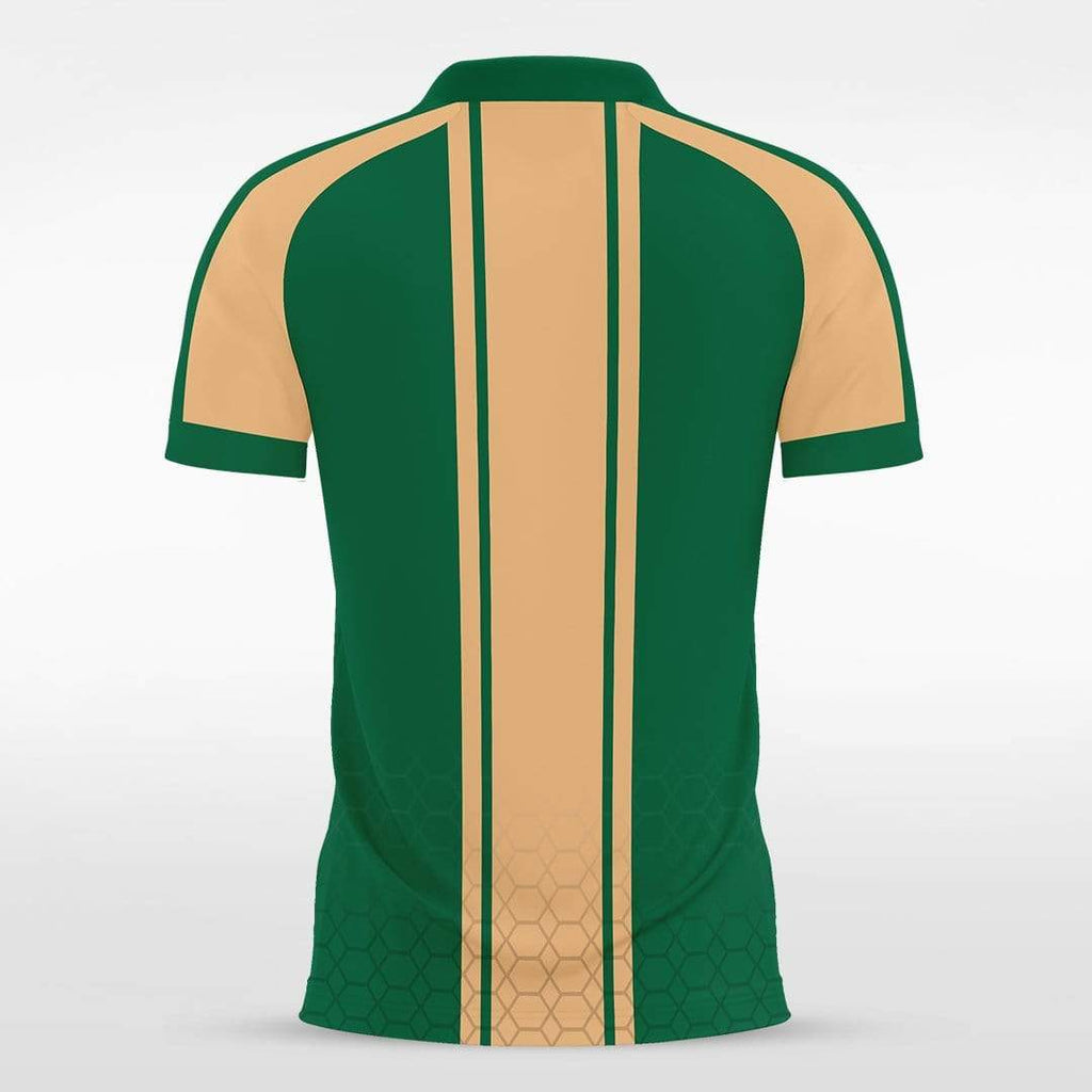 Green&Red Striped Soccer Uniform Design