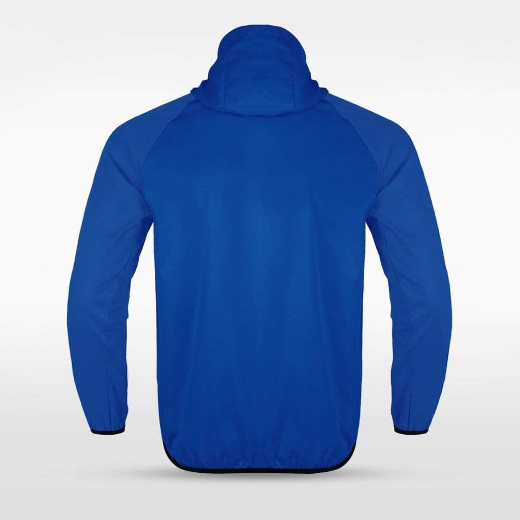 Blue Light Speed Customized Full-Zip Jacket Design