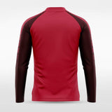 Red Embrace Wind Stopper Men 1/4 Zip Jersey Design