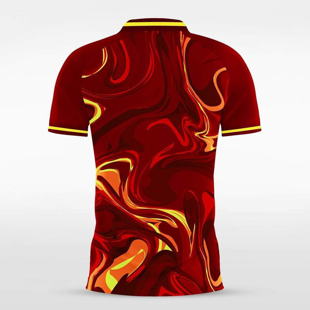 Red Men's Team Soccer Jersey Design