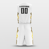 White Custom Spark Basketball Uniform