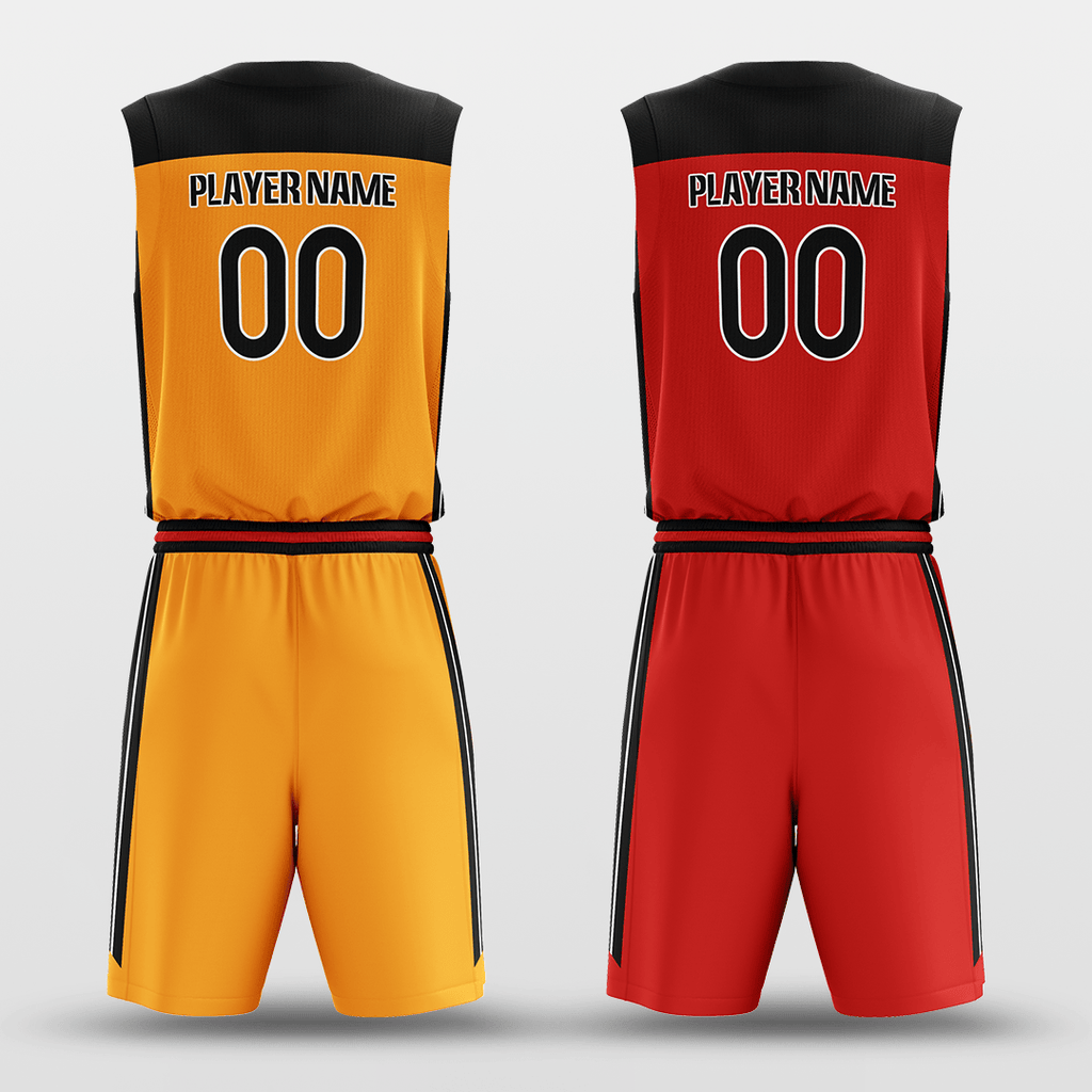 Orange&RedCustom Sublimated Basketball Set