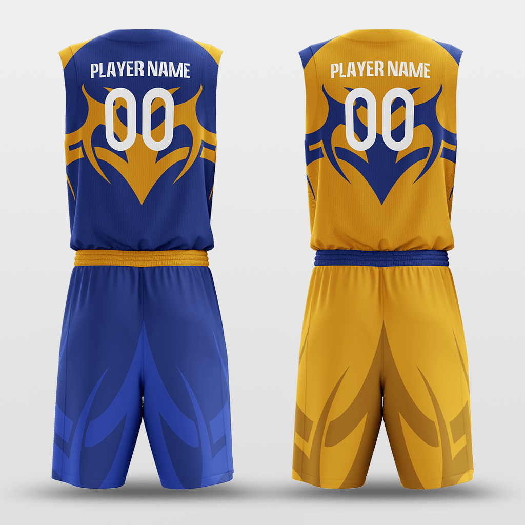 Blue&Yellow Baron Sublimated Basketball Team Set