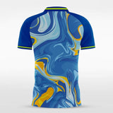 Blue and Yellow Men's Team Soccer Jersey Design