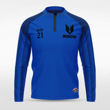 Blue Historic India Sublimated 1/4 Zip Top