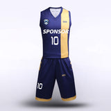 Blue&Yellow Custom Basketball Uniform
