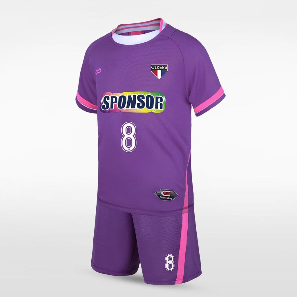 Purple Custom Kids Football Kit Design