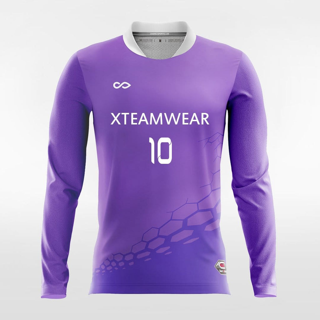 Purple Long Sleeve Soccer Jersey