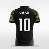 Custom Black & Green Men's Sublimated Soccer Jersey