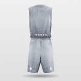 Grey Sublimated Basketball Uniform