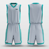 Sublimated Basketball Uniforms Gray