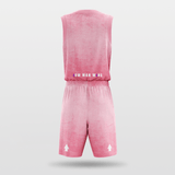 Pink Sublimated Basketball Uniform