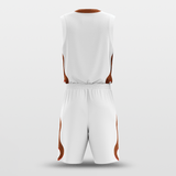 White Sublimated Basketball Uniform