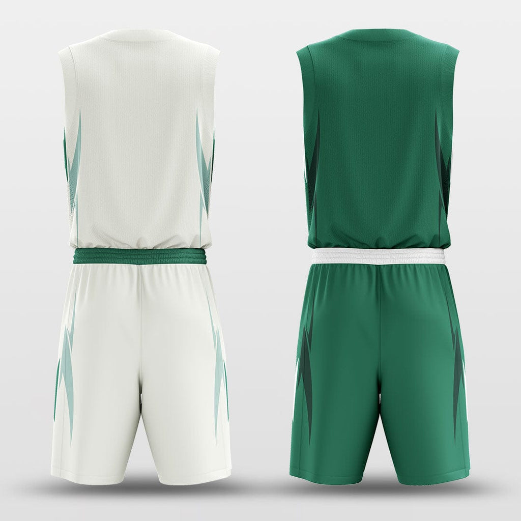 Green&WhiteBoomerang Reversible Basketball Set