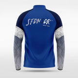 Blue Embrace Splash Customized Full-Zip Jacket Design