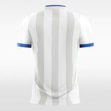 White and Blue Soccer Jersey Design