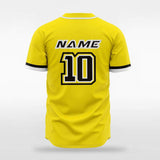 Yellow Men Baseball Jersey