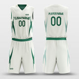 Green&WhiteCustomized Boomerang Reversible Basketball Set