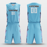 Blue Spark Sublimated Basketball Uniform