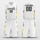White Spark Sublimated Basketball Uniform