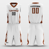 White Custom Basketball Uniform
