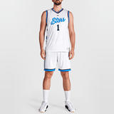 White Custom Mens Basketball Jersey Design