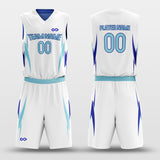 Blue&White Customized Boomerang Reversible Basketball Set