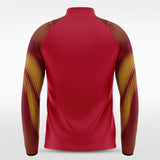 Red Embrace Aurora Customized Full-Zip Jacket Design