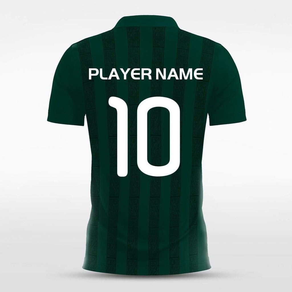 Green Stripe Custom Soccer Uniform